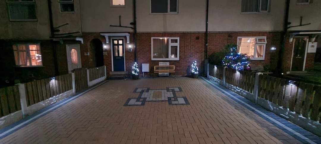 block paved driveway
