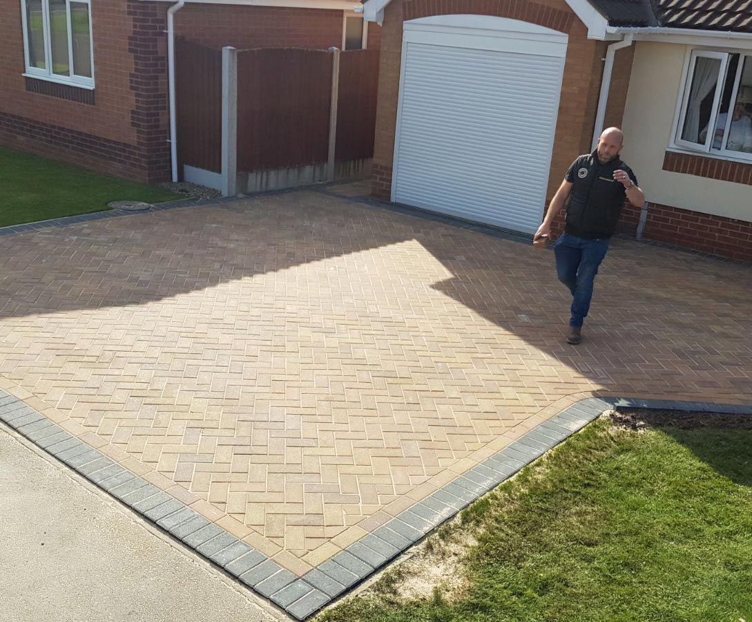 A newly finished driveway installed by our team