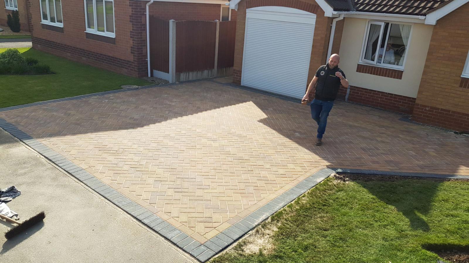A newly finished driveway installed by our team
