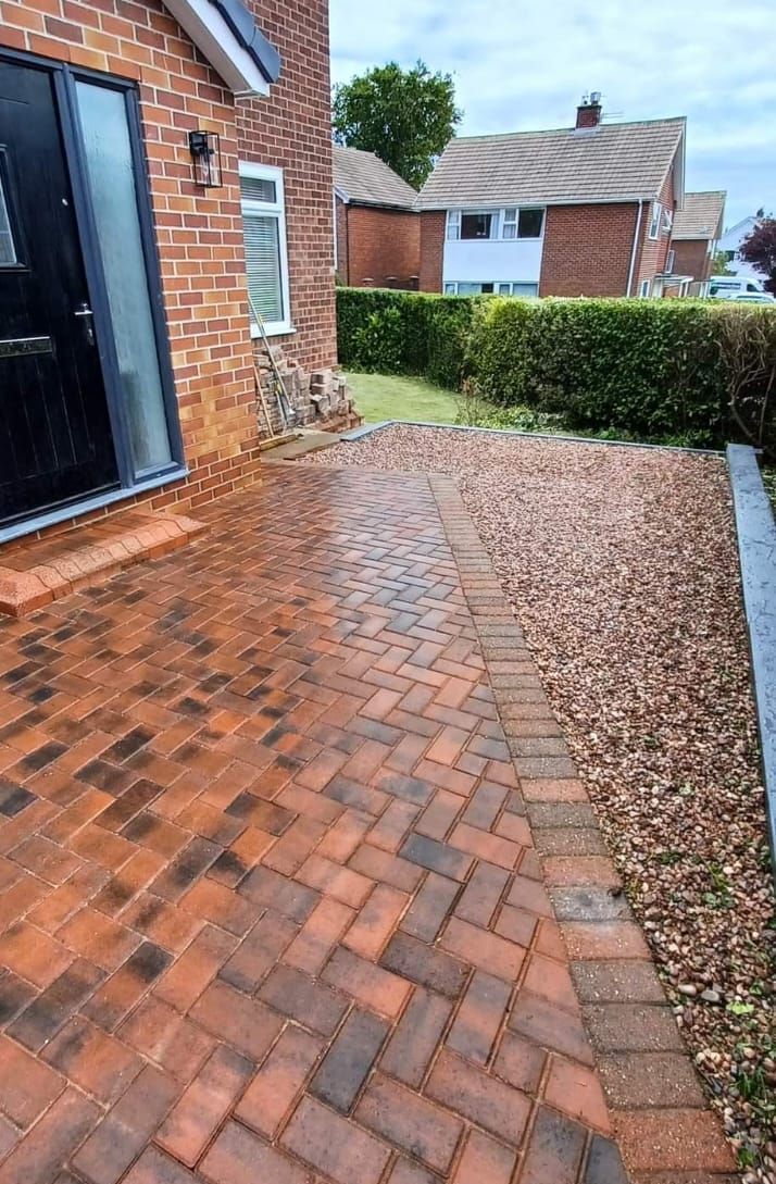 block paved driveway