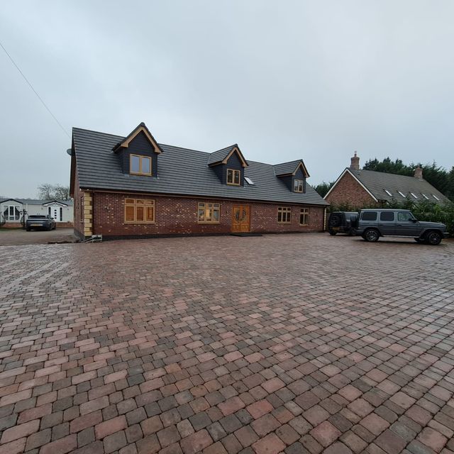 block paved driveway