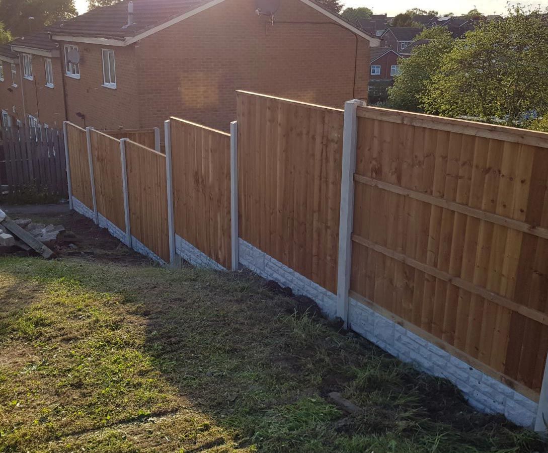 A fence that our team worked on erecting 