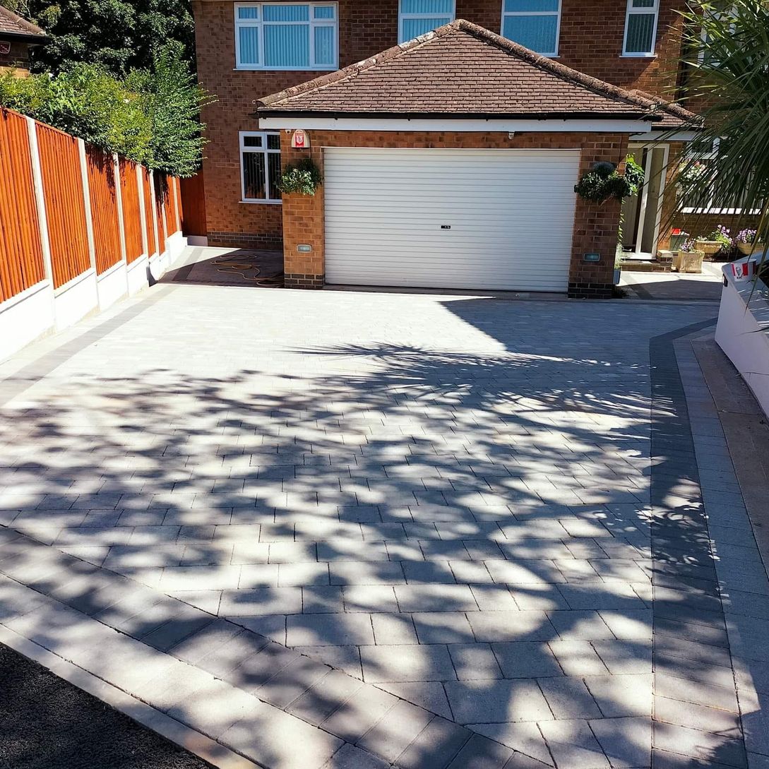 block paved driveway