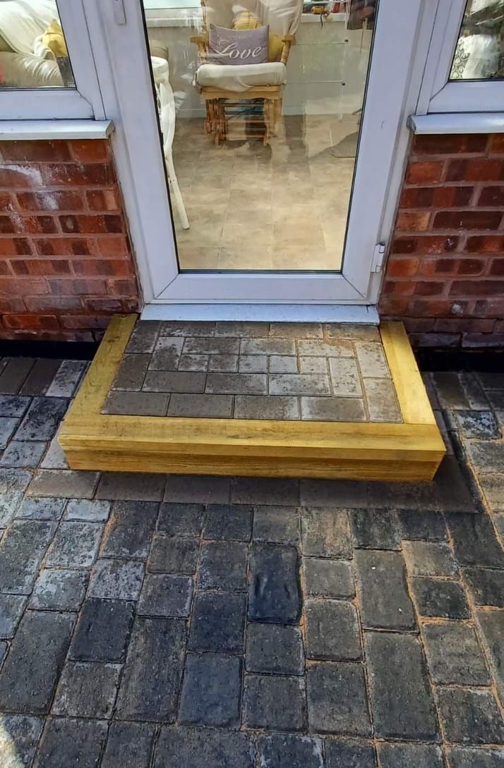 block paved doorstep