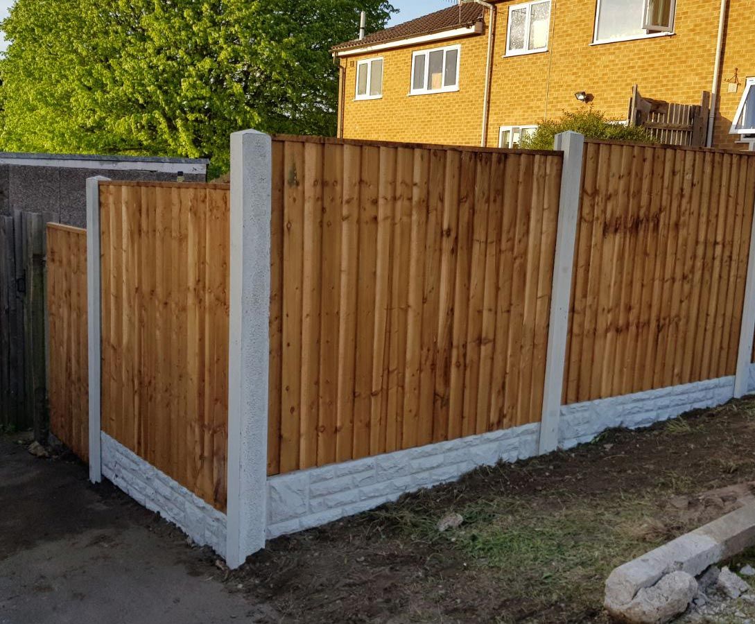 A fence that has been erected by our team