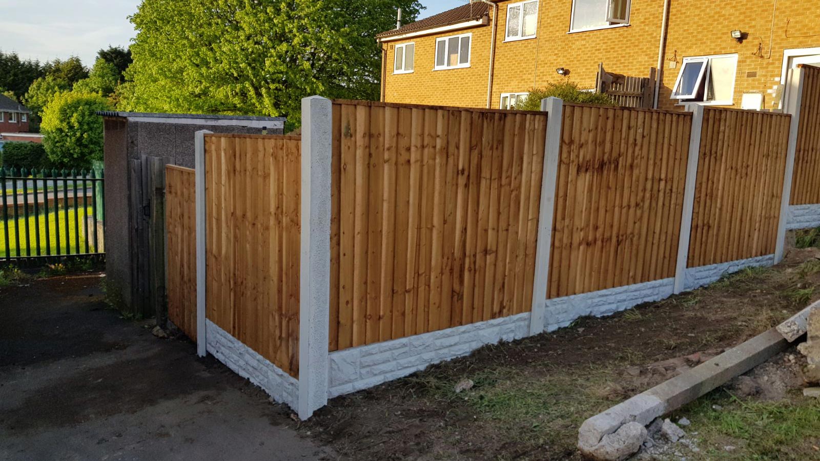 A fence that has been erected by our team in Barnsley