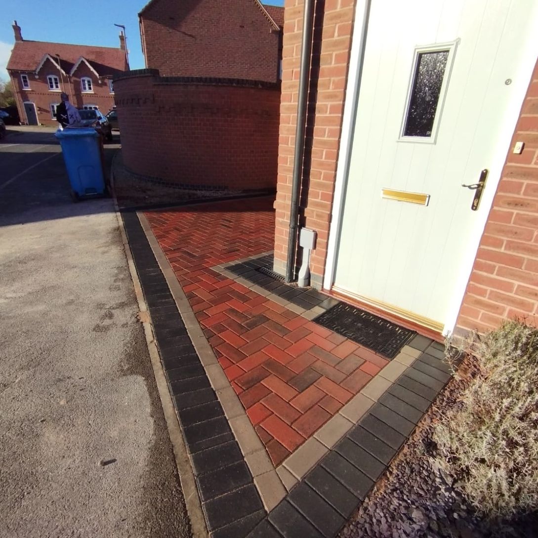 block paved driveway
