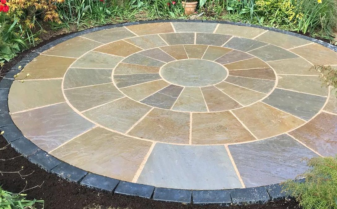 A small patio that has been installed by our team