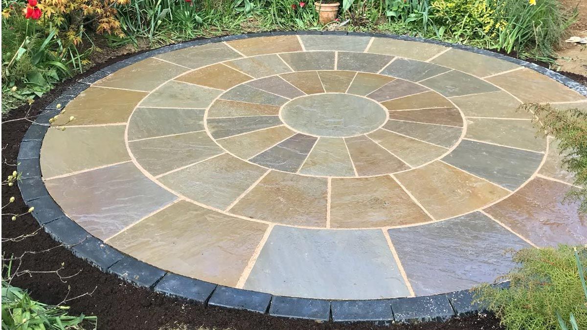 A small patio that has been installed by our team
