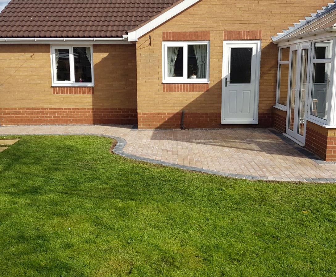 Patio and new lawn work done by our skilled team